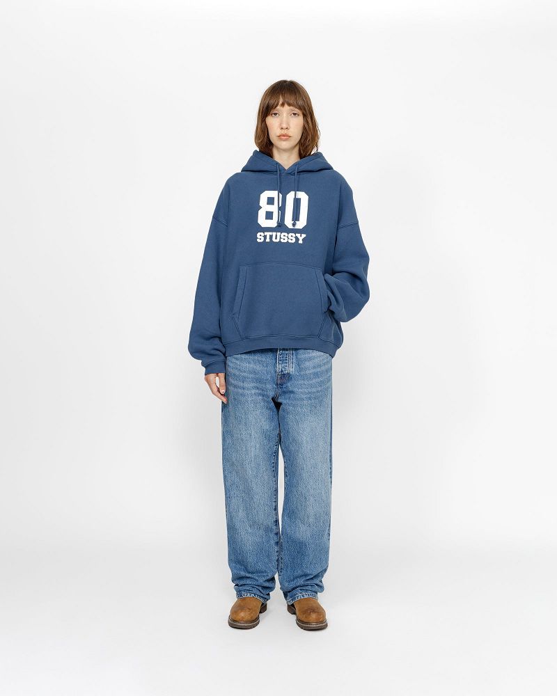 STUSSY 80 RELAXED HOODIE Bleu | STUSSY-56238
