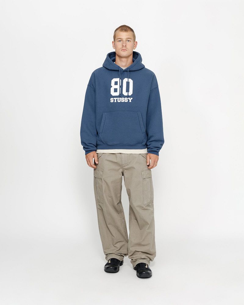 STUSSY 80 RELAXED HOODIE Bleu | STUSSY-56238