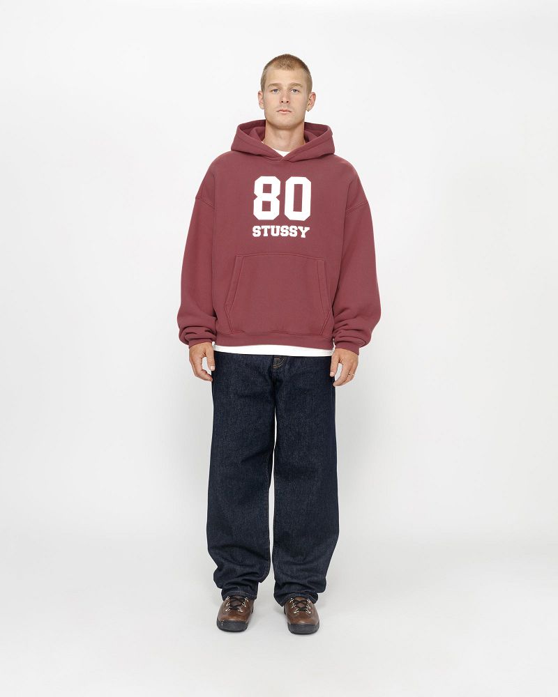 STUSSY 80 RELAXED HOODIE Bordeaux | STUSSY-56240