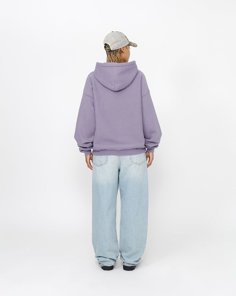 STUSSY 80 RELAXED HOODIE Grise Violette | STUSSY-56276