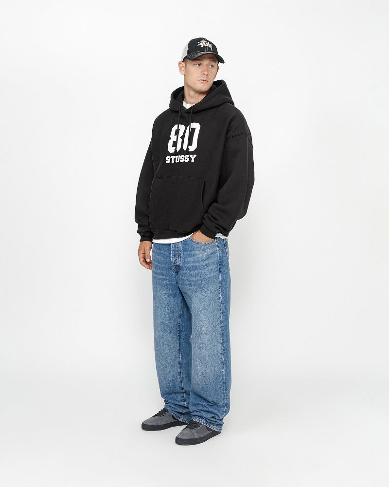 STUSSY 80 RELAXED HOODIE Noir | STUSSY-56237