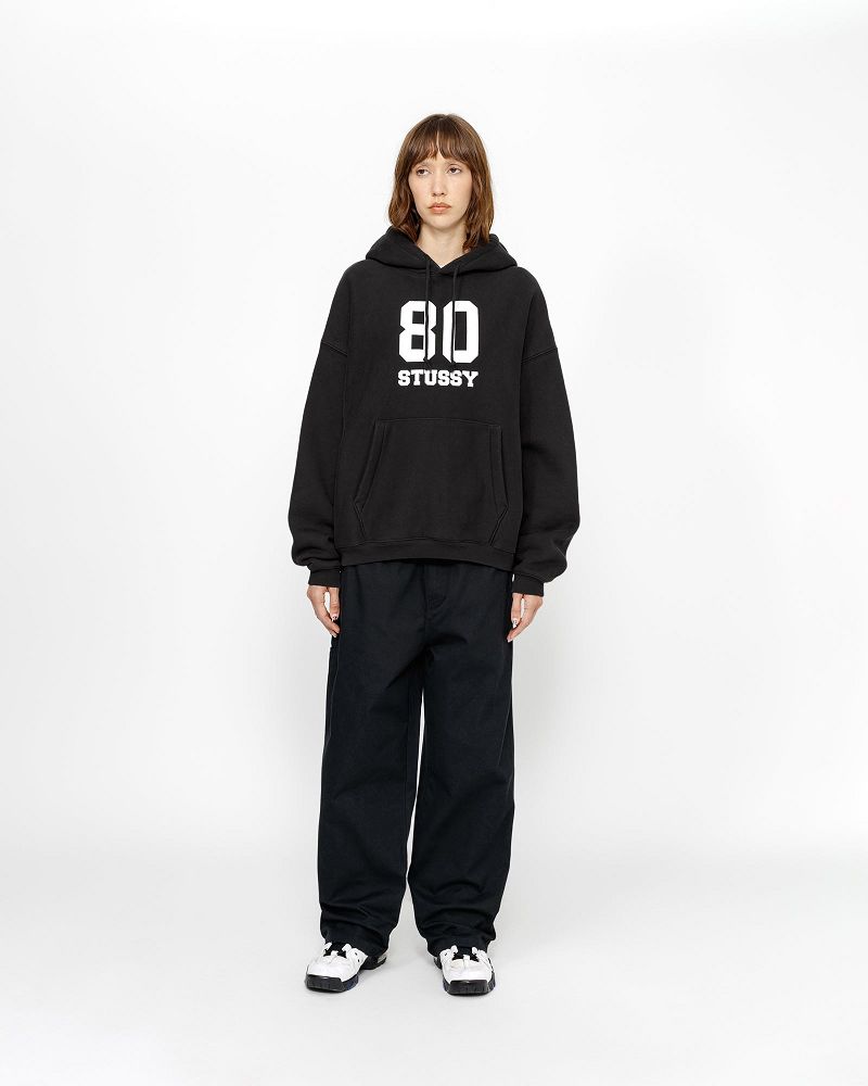STUSSY 80 RELAXED HOODIE Noir | STUSSY-56237