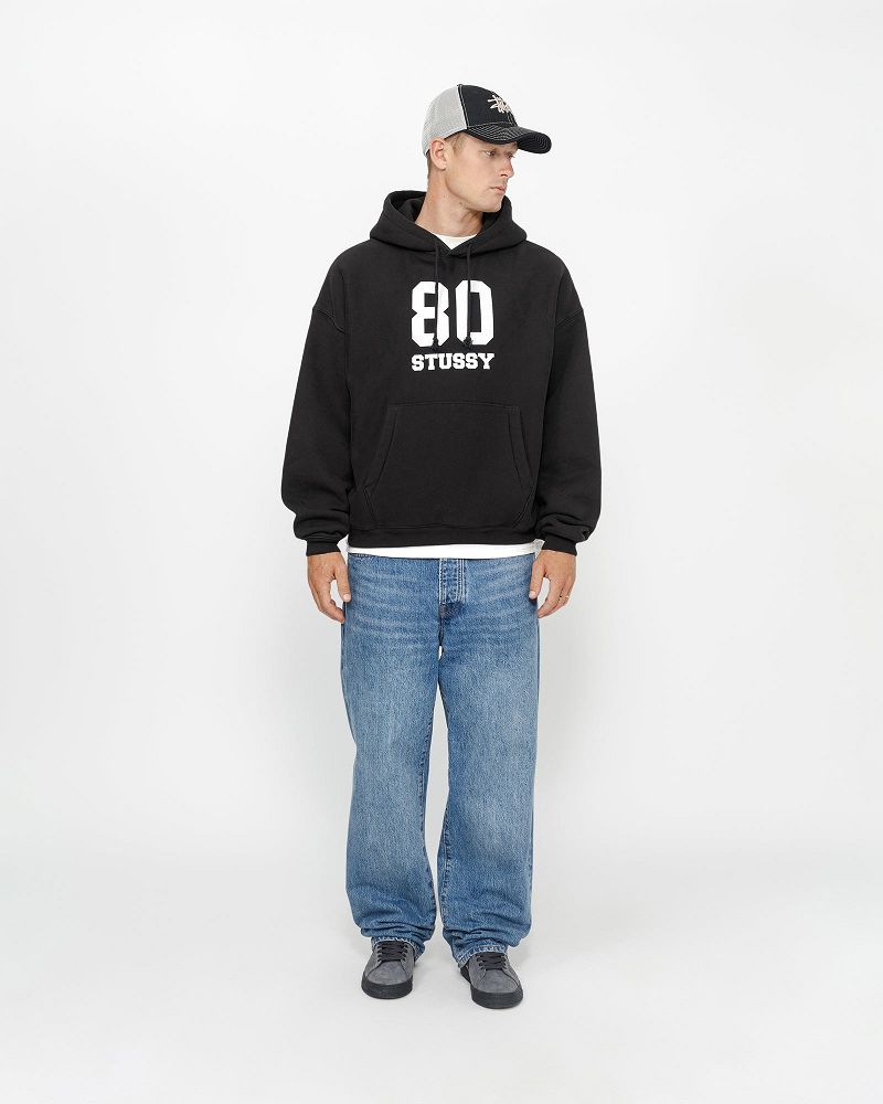 STUSSY 80 RELAXED HOODIE Noir | STUSSY-56237