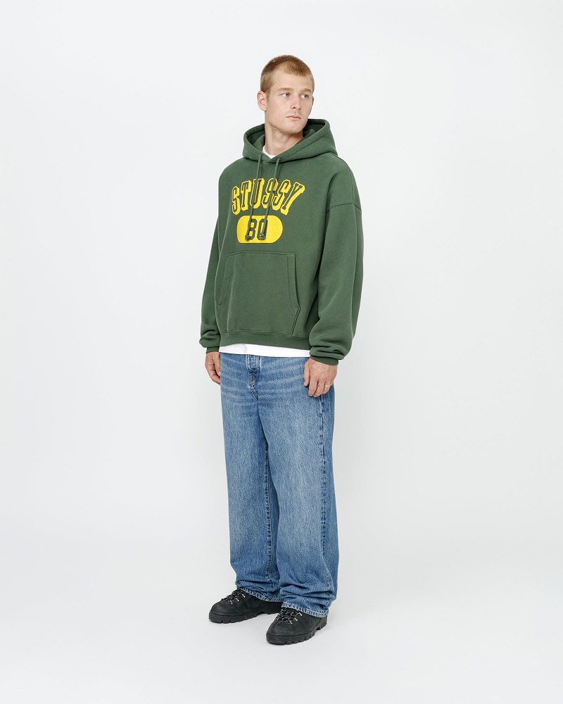 STUSSY 80 RELAXED HOODIE Vert Foncé | STUSSY-56277