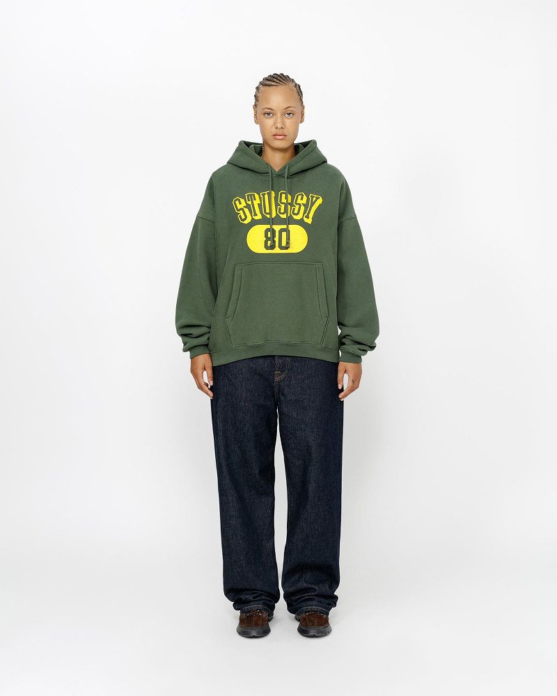 STUSSY 80 RELAXED HOODIE Vert Foncé | STUSSY-56277