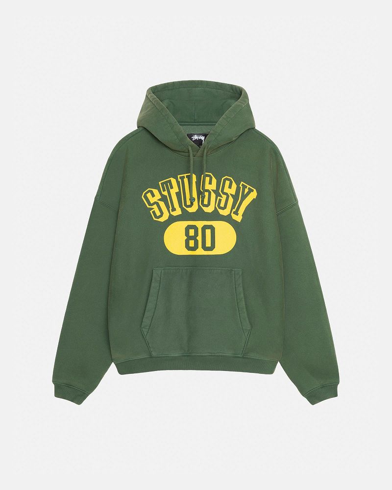 STUSSY 80 RELAXED HOODIE Vert Foncé | STUSSY-56277