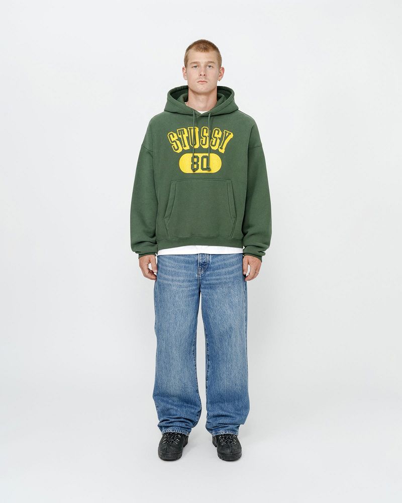 STUSSY 80 RELAXED HOODIE Vert Foncé | STUSSY-56277