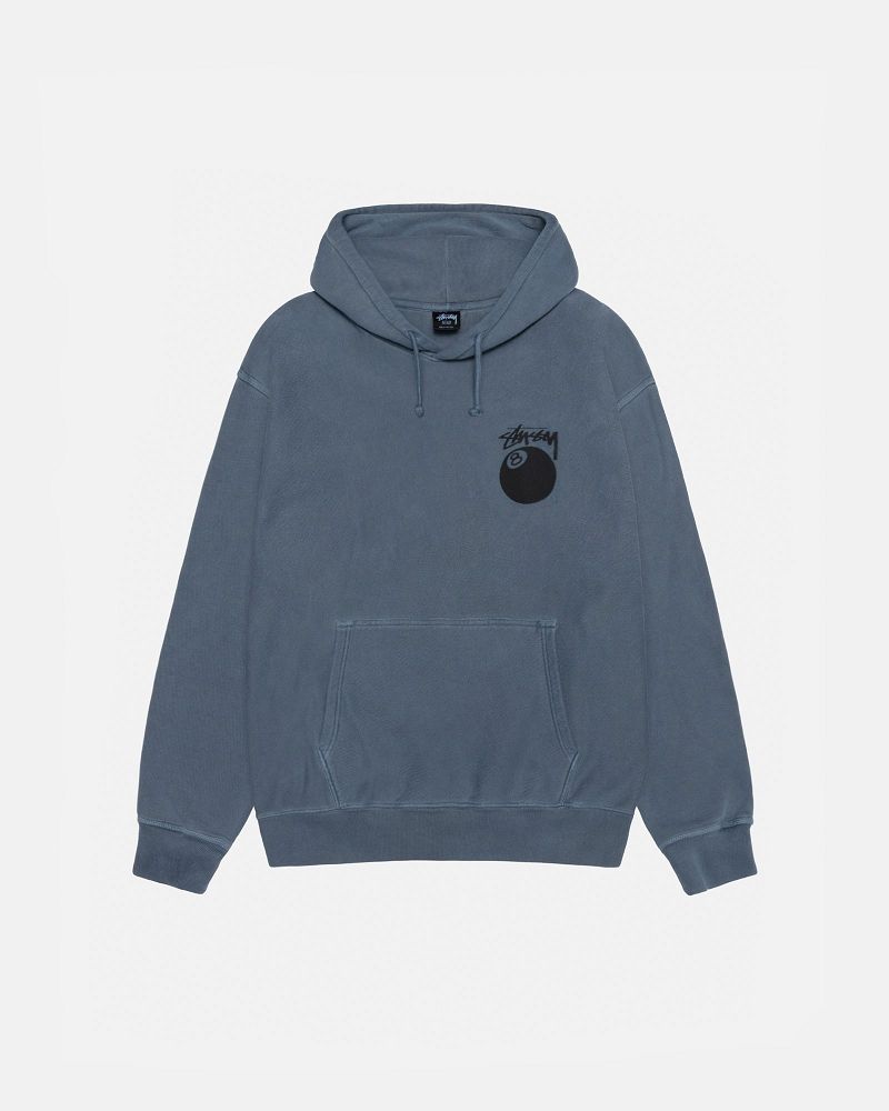 STUSSY 8 BALL HOODIE PIGMENT DYED Bleu Marine | STUSSY-56242
