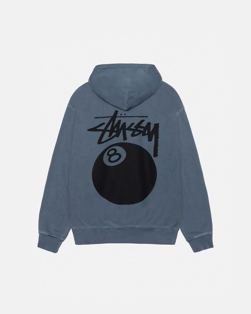 STUSSY 8 BALL HOODIE PIGMENT DYED Bleu Marine | STUSSY-56242