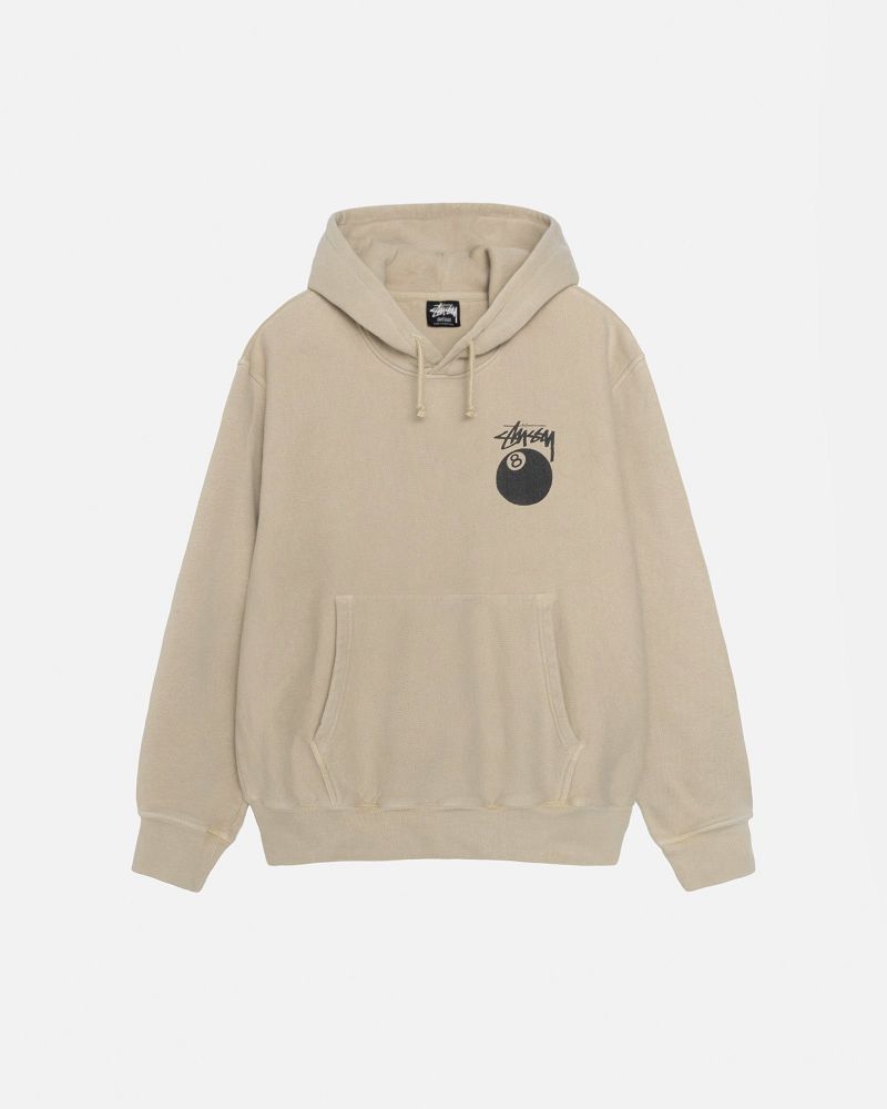 STUSSY 8 BALL HOODIE PIGMENT DYED Kaki | STUSSY-56243