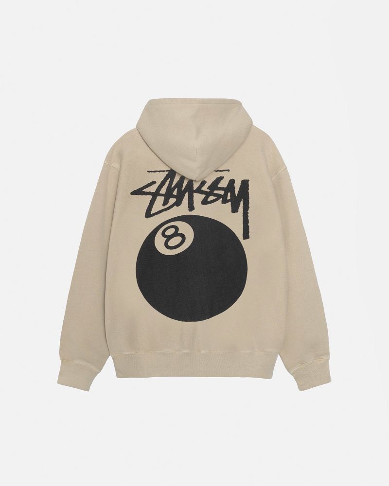 STUSSY 8 BALL HOODIE PIGMENT DYED Kaki | STUSSY-56243