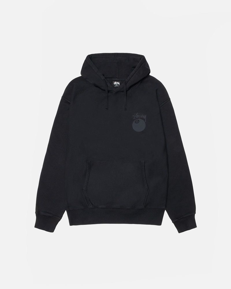 STUSSY 8 BALL HOODIE PIGMENT DYED Noir | STUSSY-56241