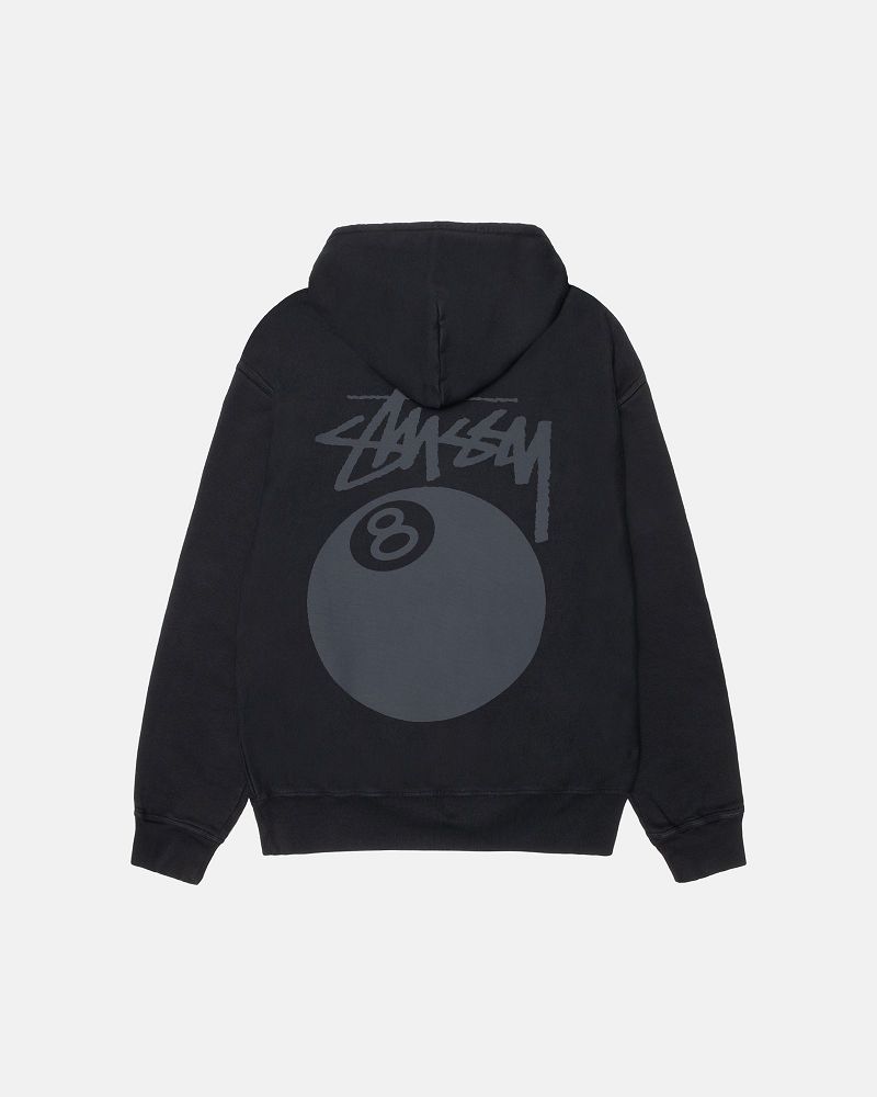 STUSSY 8 BALL HOODIE PIGMENT DYED Noir | STUSSY-56241