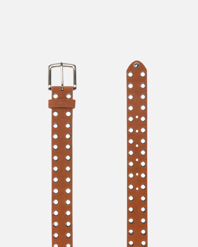 STUSSY 8 BALL STUDDED BELT Marron | STUSSY-55907