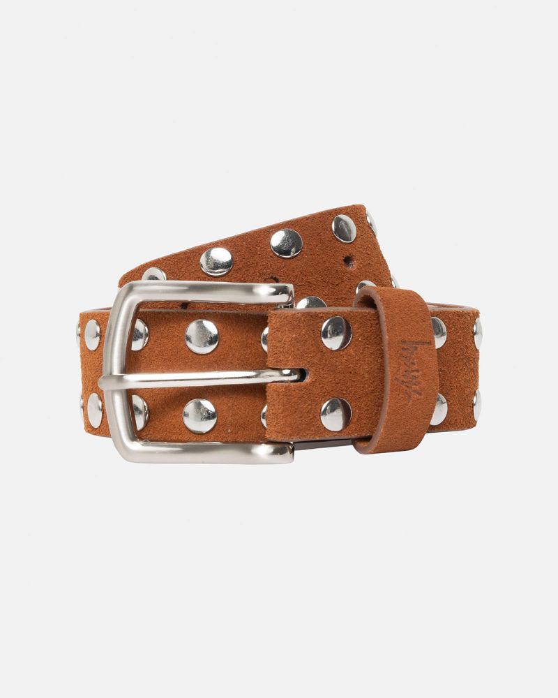 STUSSY 8 BALL STUDDED BELT Marron | STUSSY-55907