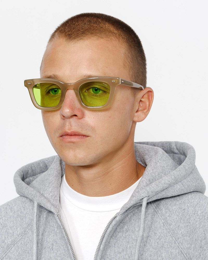 STUSSY ACE SUNGLASSES Beige Vert Clair | STUSSY-55940