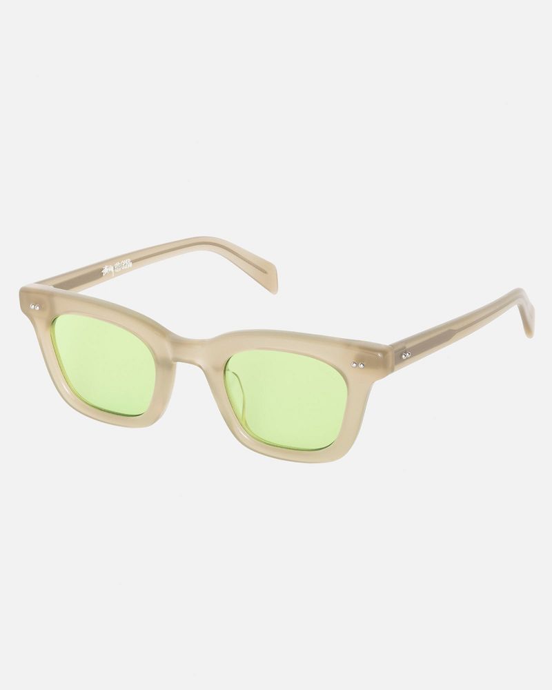 STUSSY ACE SUNGLASSES Beige Vert Clair | STUSSY-55940