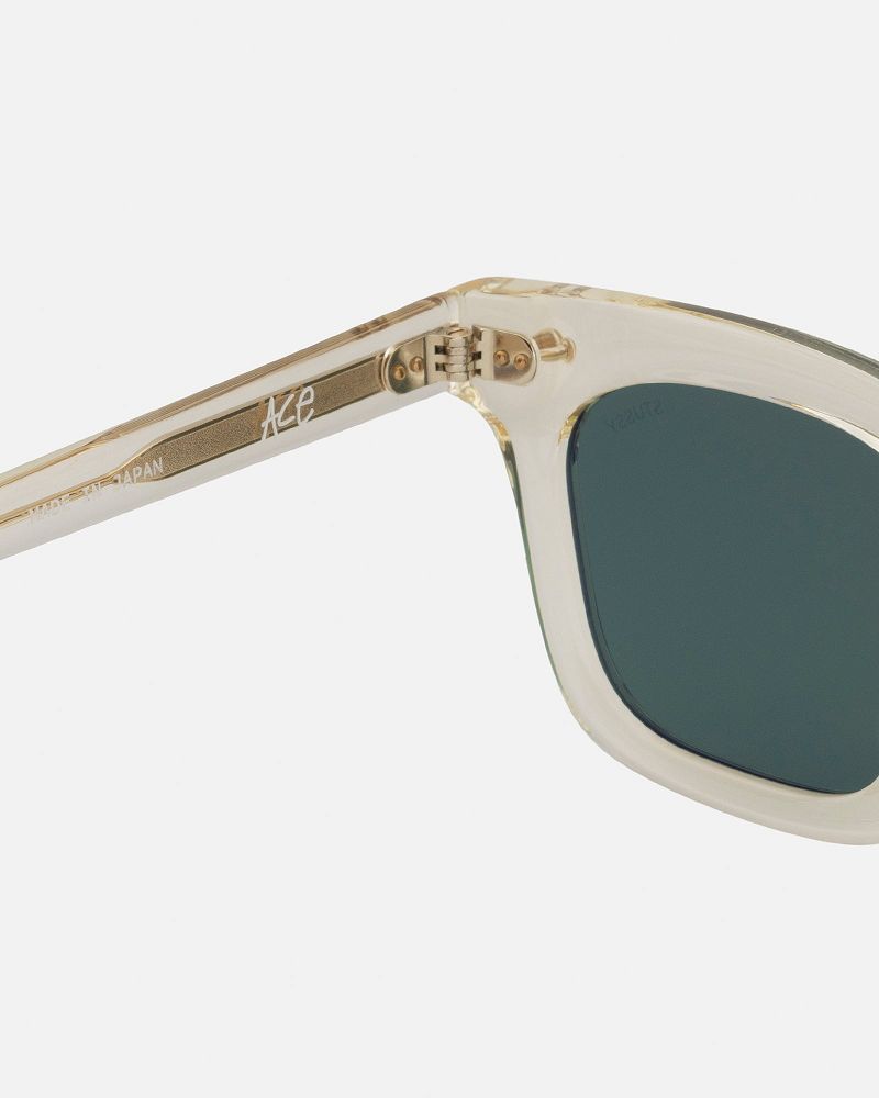 STUSSY ACE SUNGLASSES Beige Vert | STUSSY-55943