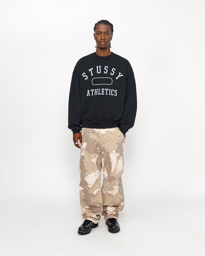 STUSSY ATHLETICS CREW Noir | STUSSY-56207