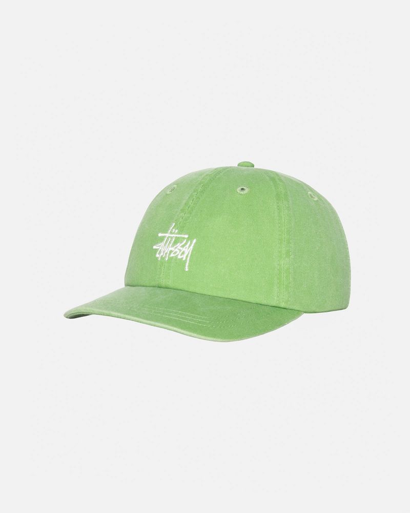 STUSSY BASIC CAP WASHED Vert | STUSSY-55954