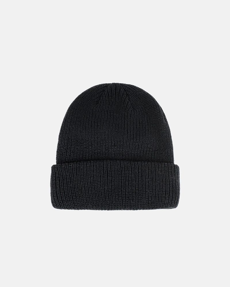 STUSSY BASIC CUFF BEANIE Noir | STUSSY-56018