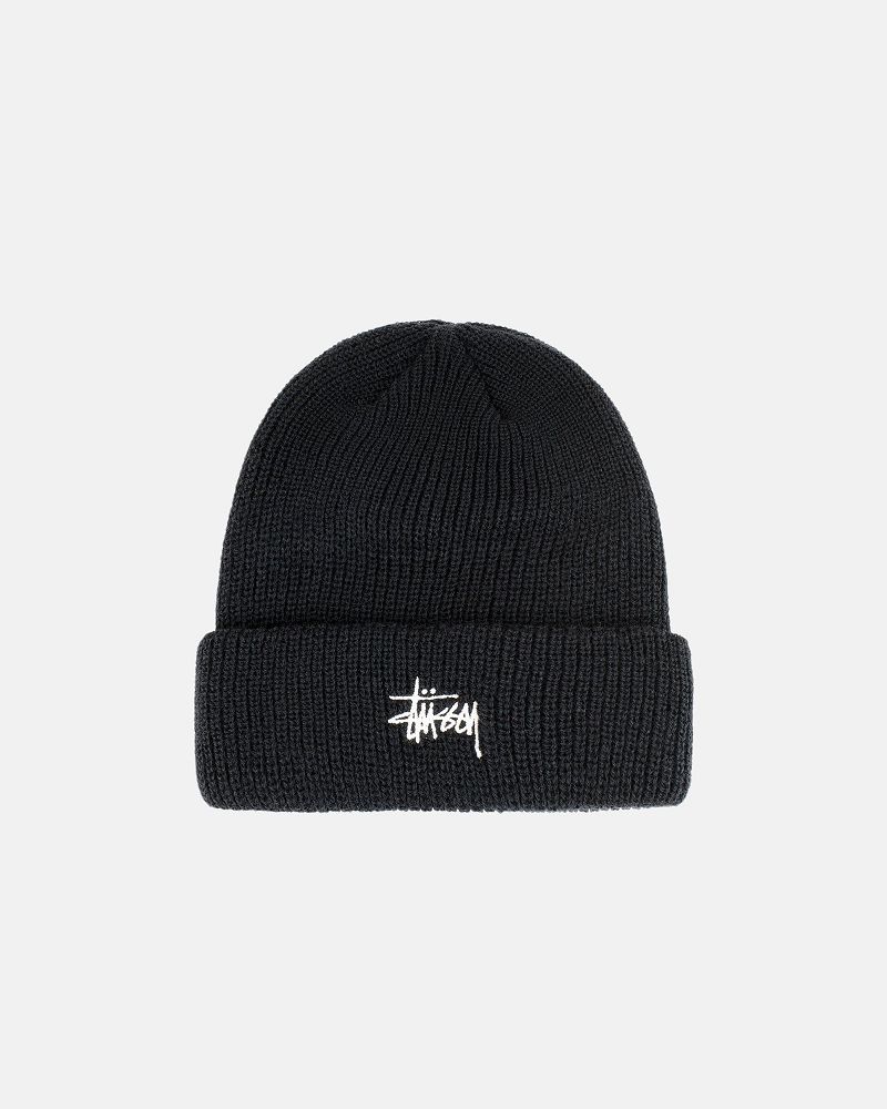 STUSSY BASIC CUFF BEANIE Noir | STUSSY-56018