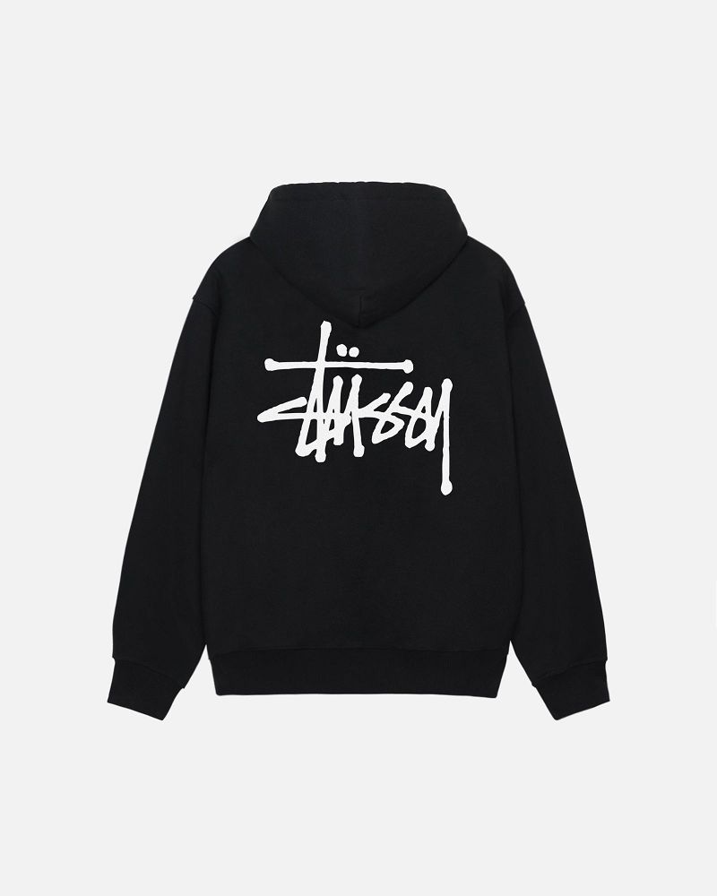 STUSSY BASIC HOODIE Noir | STUSSY-56268