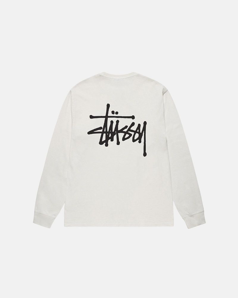 STUSSY BASIC LS TEE PIGMENT DYED Blanche | STUSSY-56331