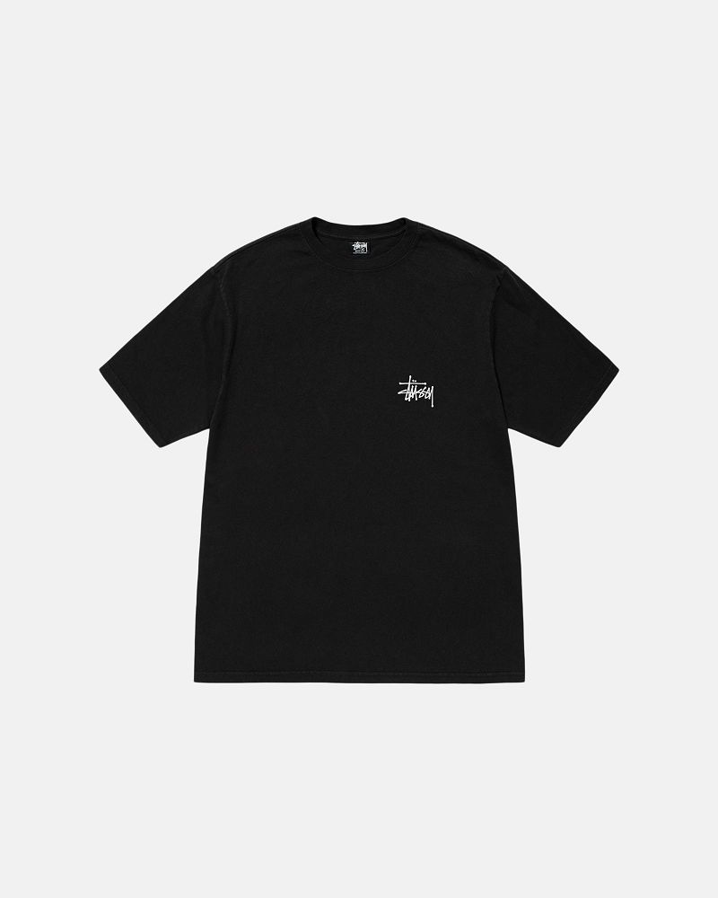 STUSSY BASIC TEE PIGMENT DYED Noir | STUSSY-56319