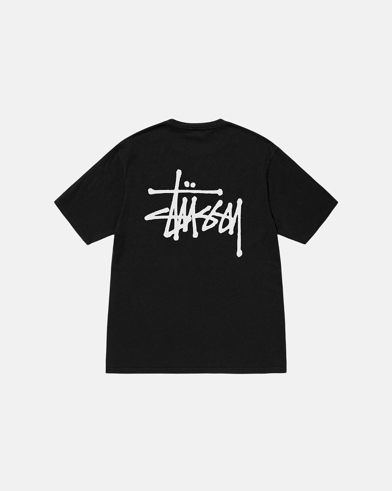 STUSSY BASIC TEE PIGMENT DYED Noir | STUSSY-56319