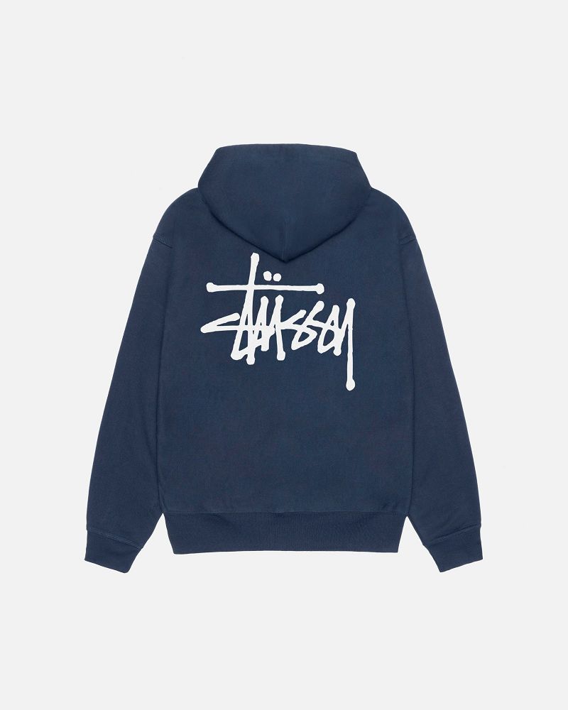 STUSSY BASIC ZIP HOODIE Bleu Marine | STUSSY-56269