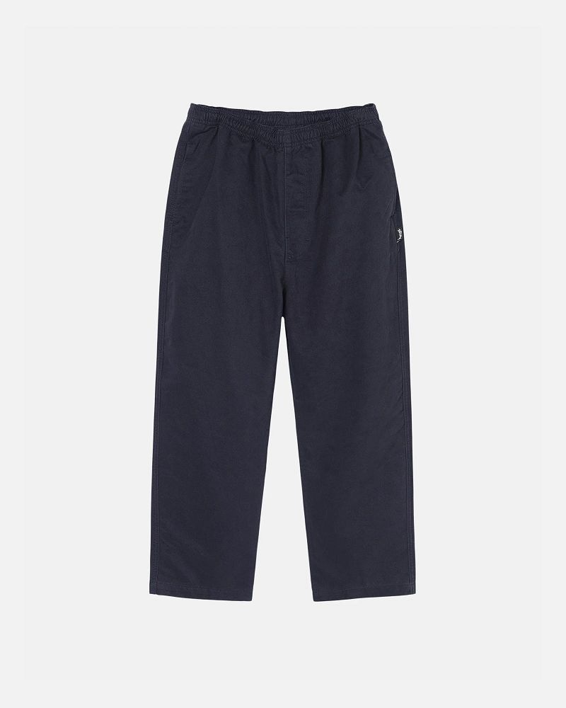 STUSSY BEACH PANT BRUSHED COTTON Bleu Marine | STUSSY-56112