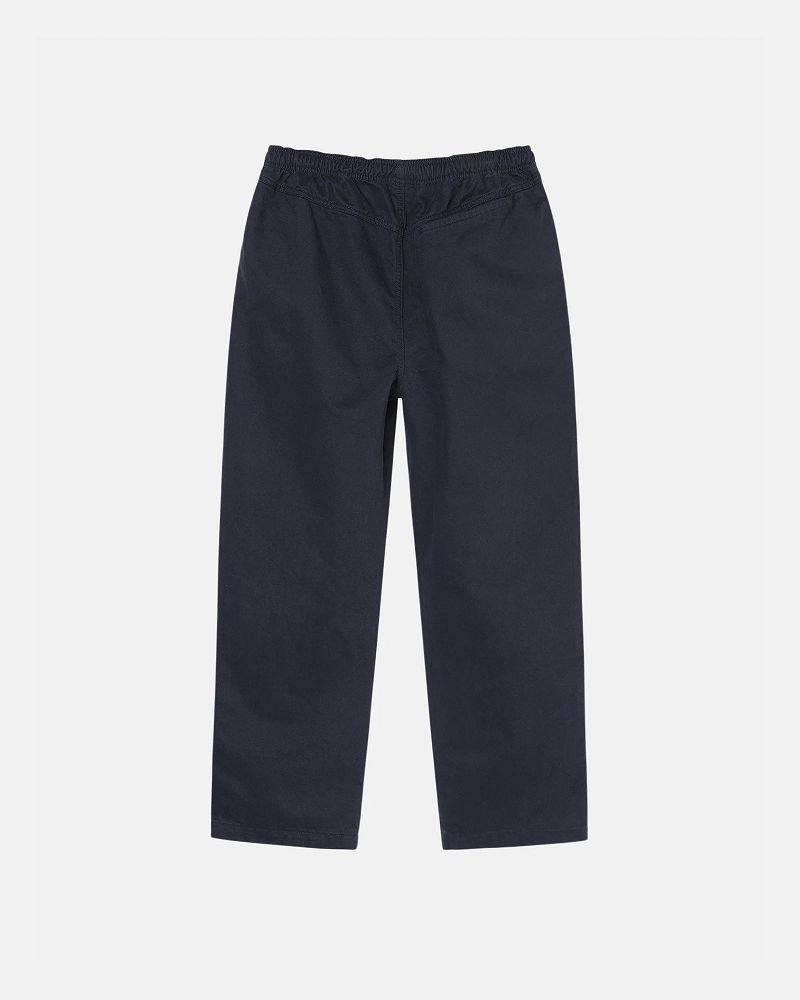 STUSSY BEACH PANT BRUSHED COTTON Bleu Marine | STUSSY-56112