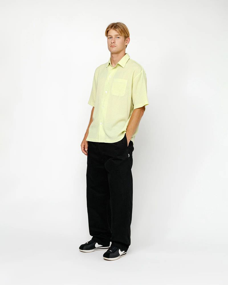 STUSSY BEACH PANT BRUSHED COTTON Noir | STUSSY-56111