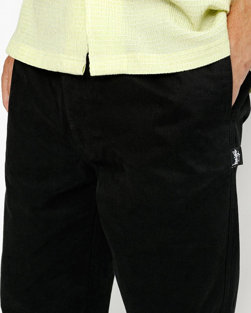 STUSSY BEACH PANT BRUSHED COTTON Noir | STUSSY-56111