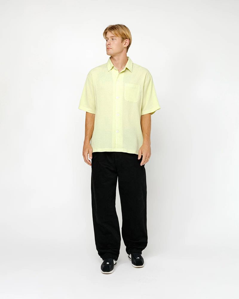 STUSSY BEACH PANT BRUSHED COTTON Noir | STUSSY-56111