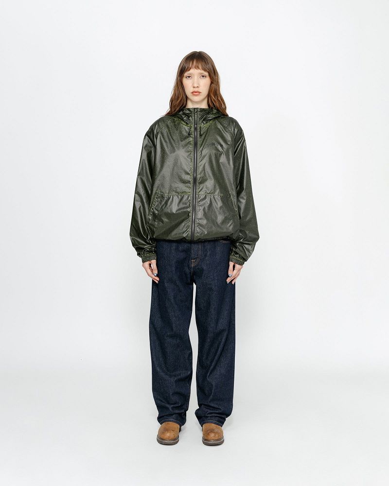 STUSSY BEACH SHELL CRACKED RIPSTOP Vert Clair | STUSSY-56390