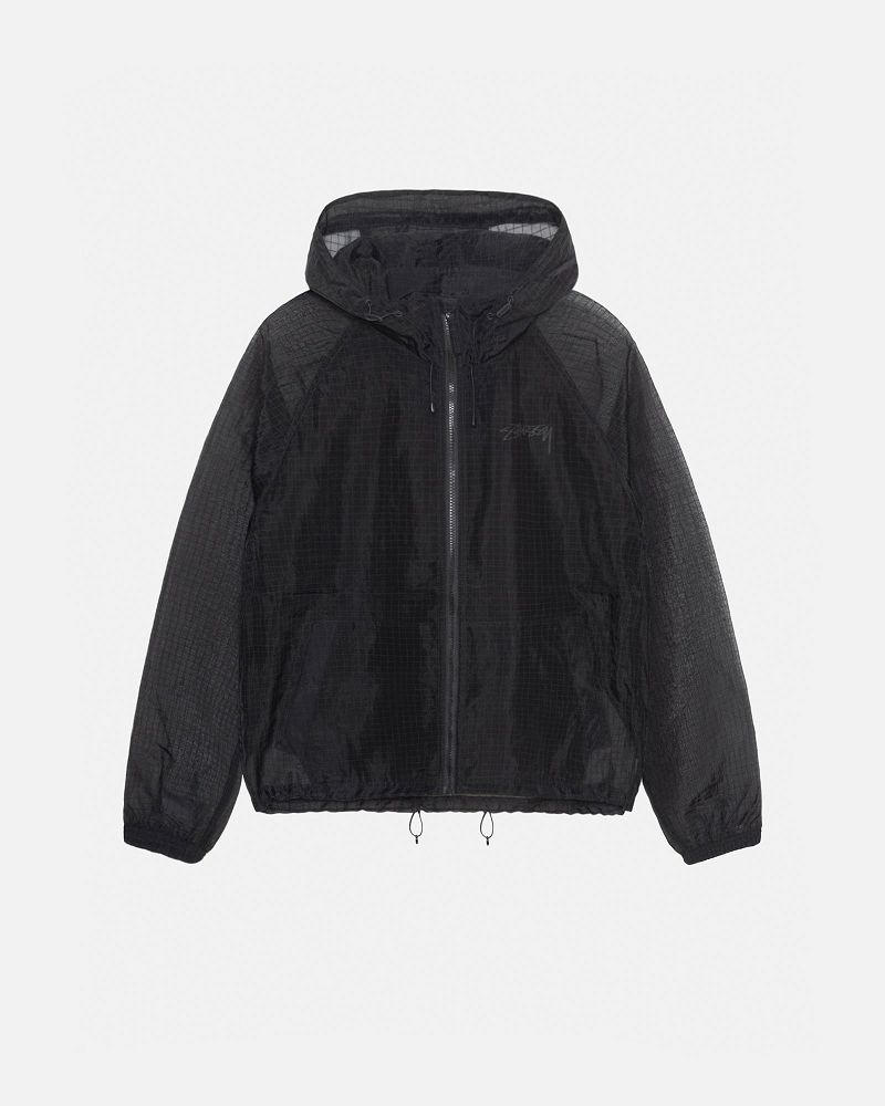 STUSSY BEACH SHELL TRANSPARENT RIPSTOP Noir | STUSSY-56399