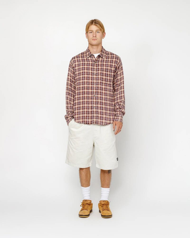 STUSSY BEACH SHORT BRUSHED COTTON Beige | STUSSY-56041