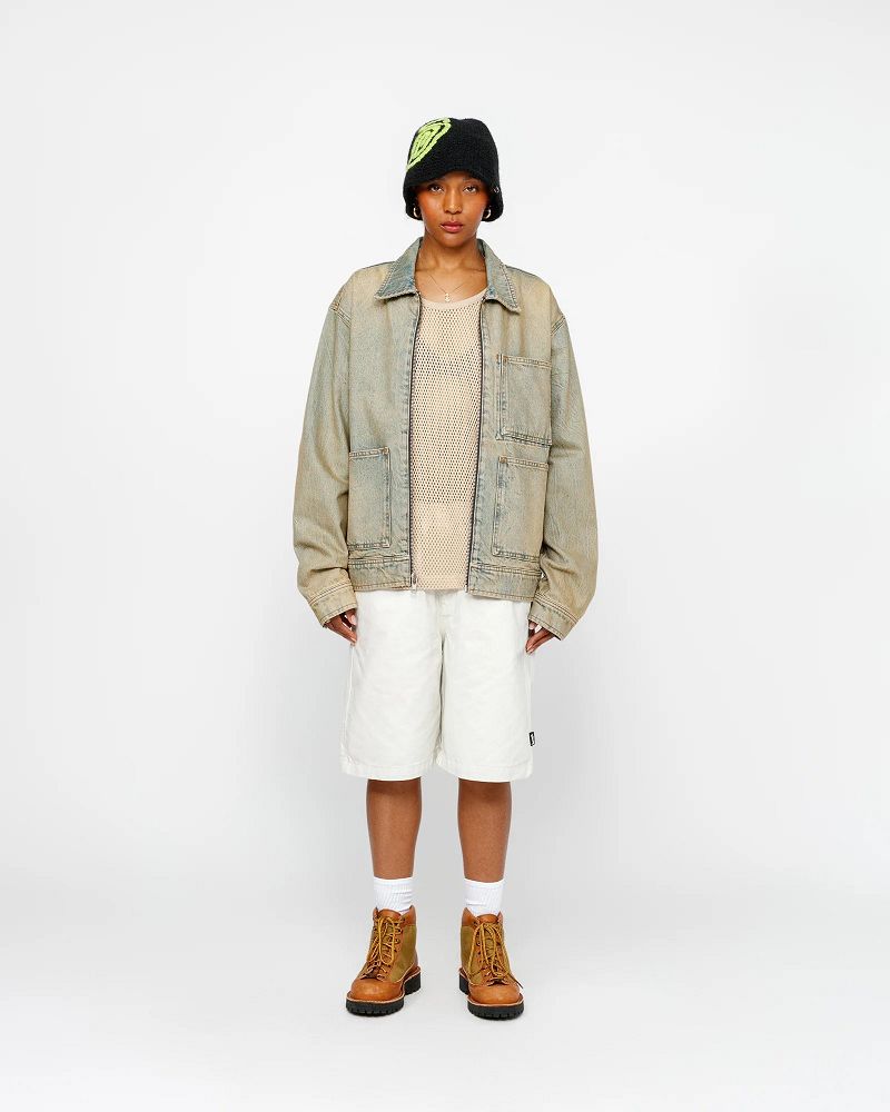 STUSSY BEACH SHORT BRUSHED COTTON Beige | STUSSY-56041