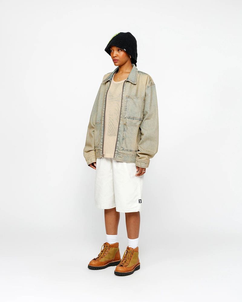 STUSSY BEACH SHORT BRUSHED COTTON Beige | STUSSY-56041