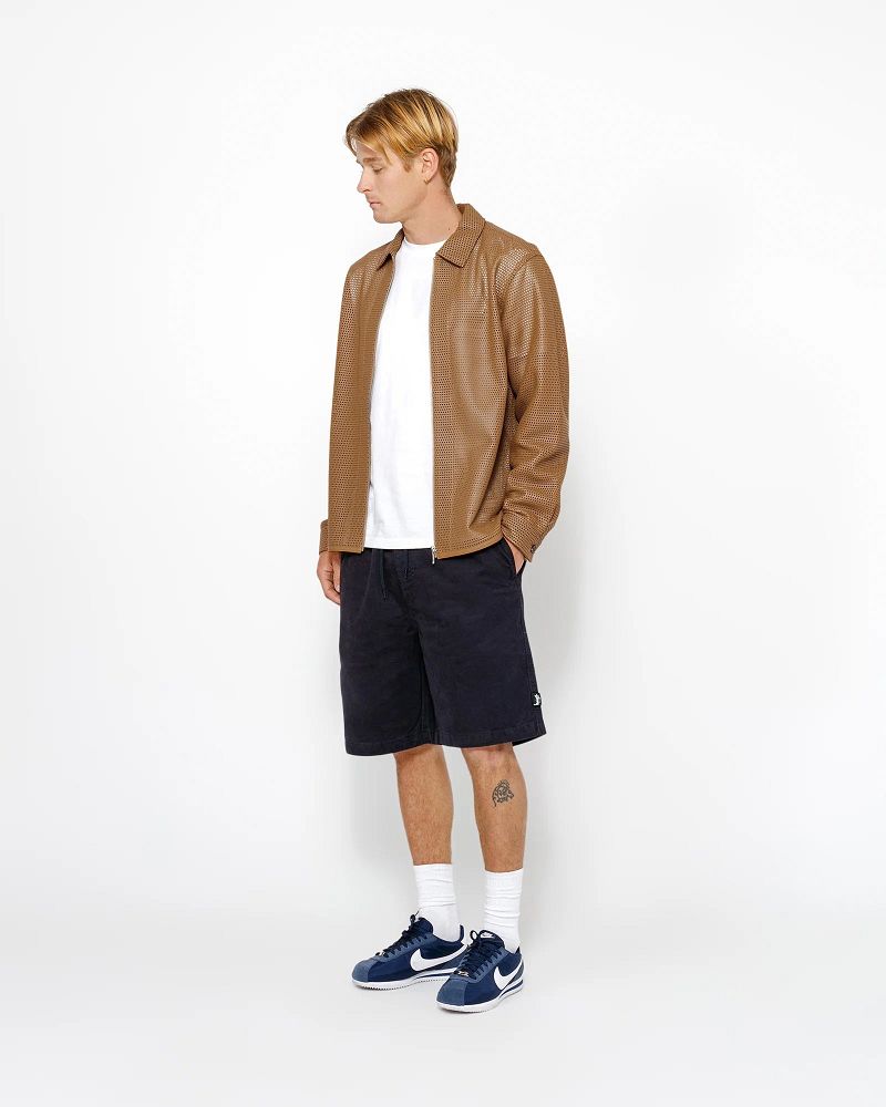 STUSSY BEACH SHORT BRUSHED COTTON Bleu Marine | STUSSY-56042