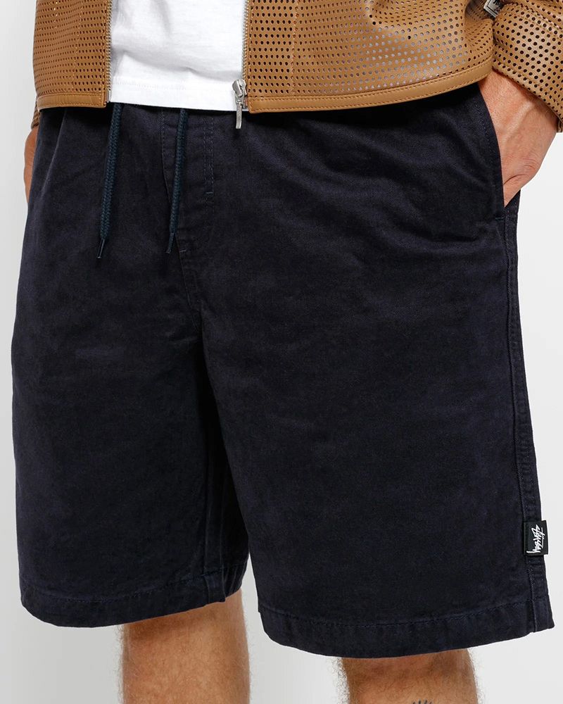 STUSSY BEACH SHORT BRUSHED COTTON Bleu Marine | STUSSY-56042