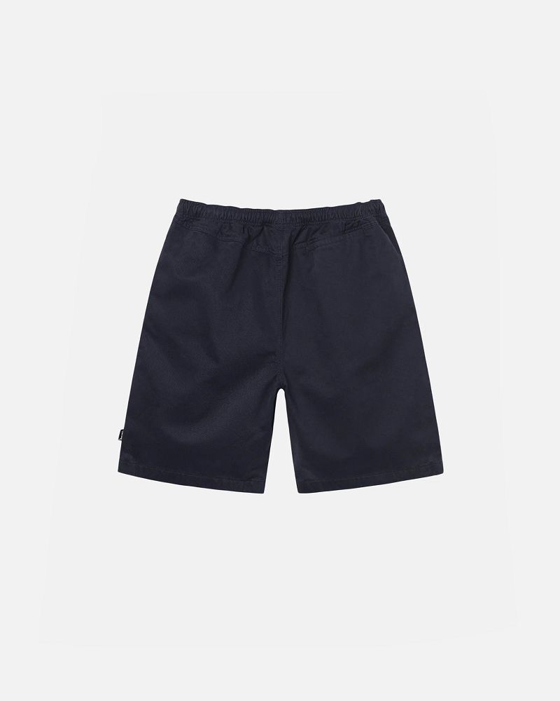 STUSSY BEACH SHORT BRUSHED COTTON Bleu Marine | STUSSY-56042