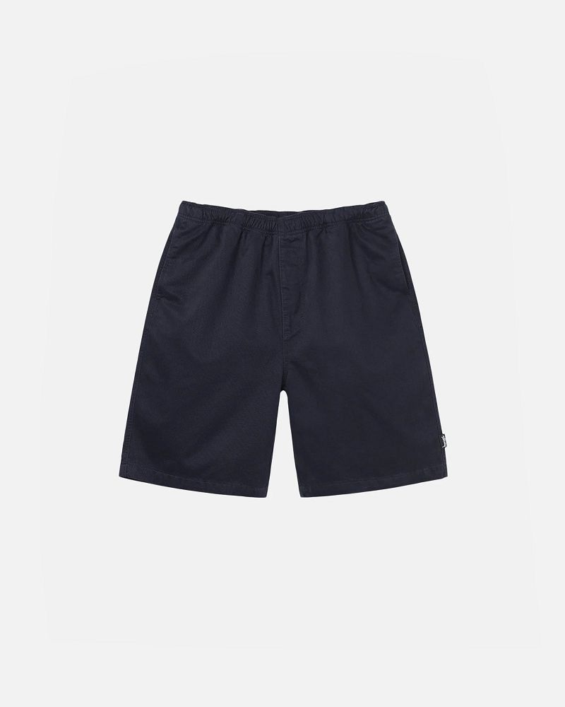 STUSSY BEACH SHORT BRUSHED COTTON Bleu Marine | STUSSY-56042