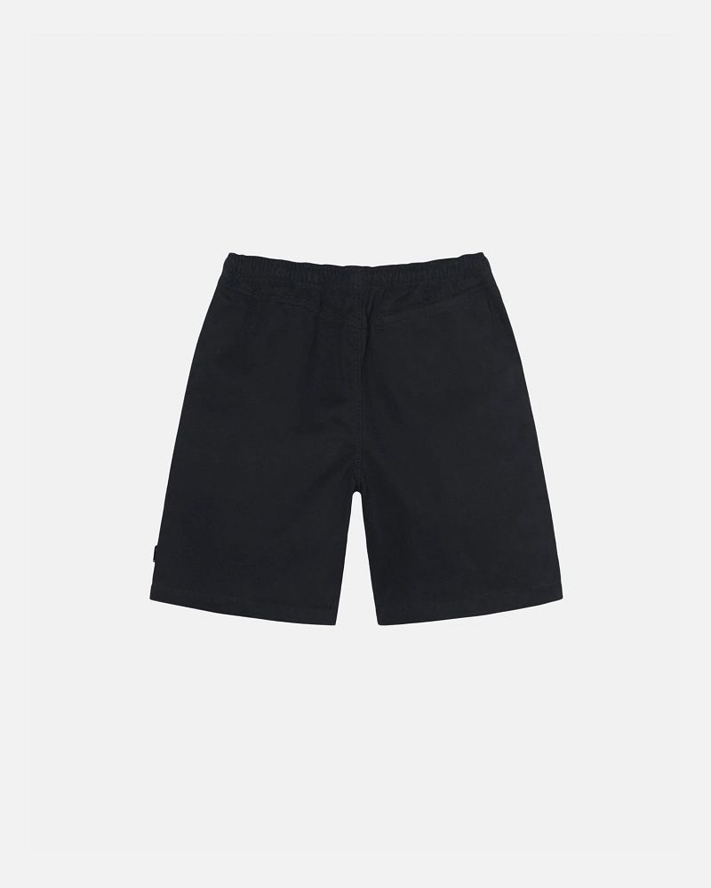STUSSY BEACH SHORT BRUSHED COTTON Noir | STUSSY-56040