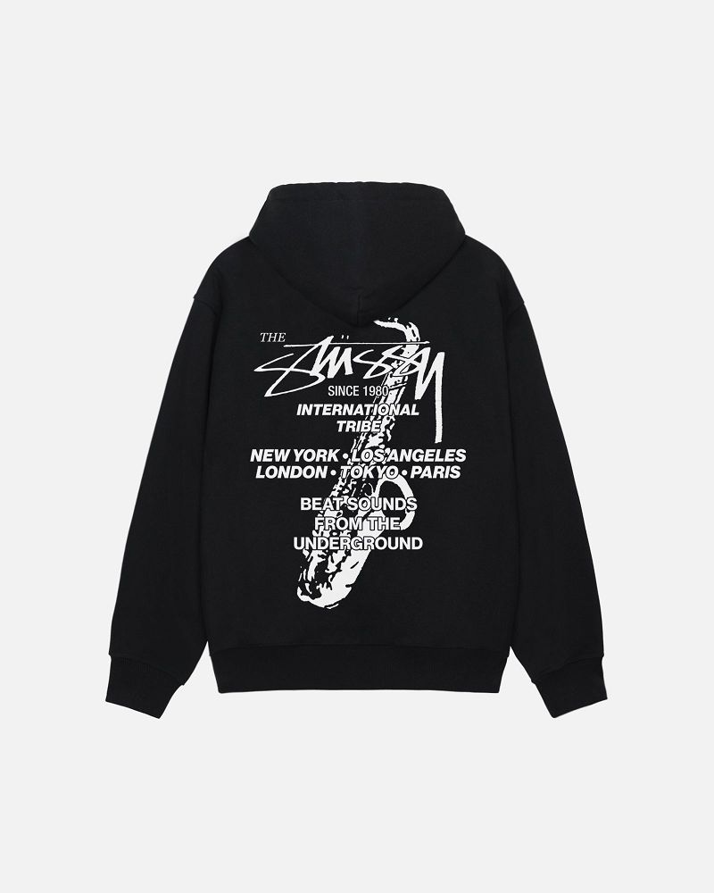 STUSSY BEAT SOUNDS ZIP HOODIE Noir | STUSSY-55819