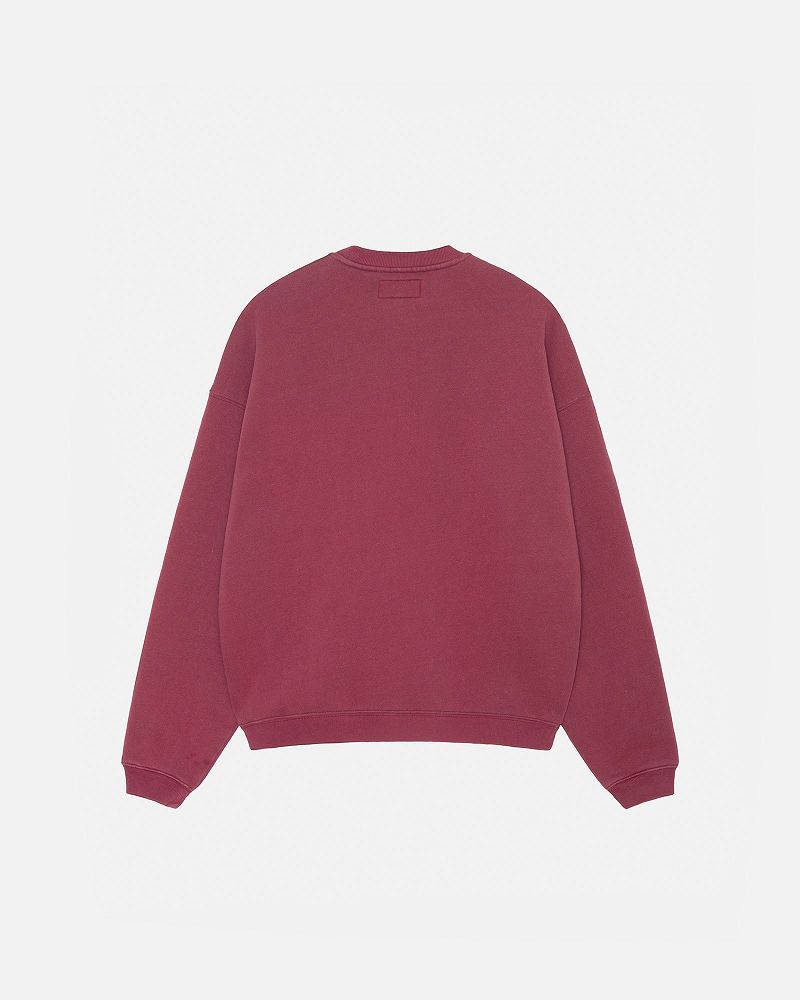 STUSSY BIG CRACKLE SPORT CREW Bordeaux | STUSSY-56215