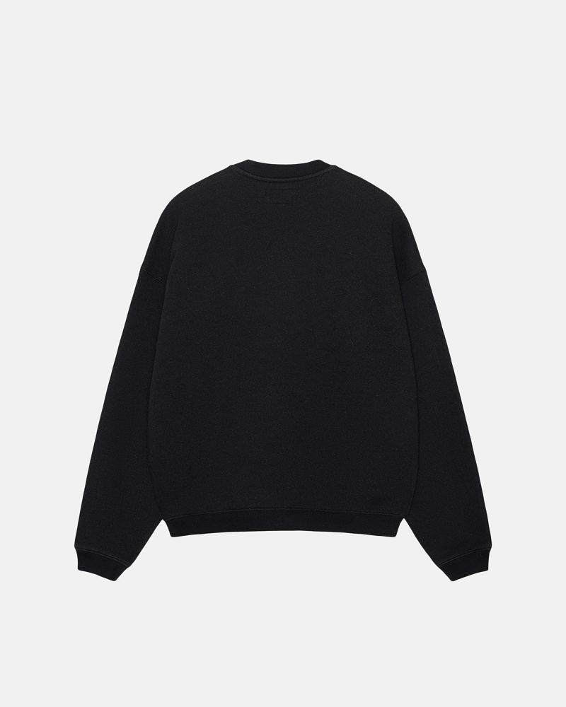 STUSSY BIG CRACKLE SPORT CREW Noir | STUSSY-56214