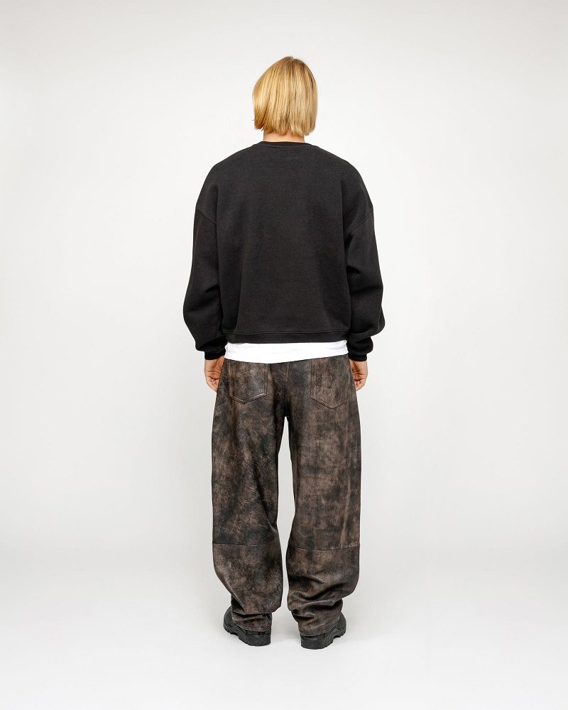 STUSSY BIG CRACKLE SPORT CREW Noir | STUSSY-56214